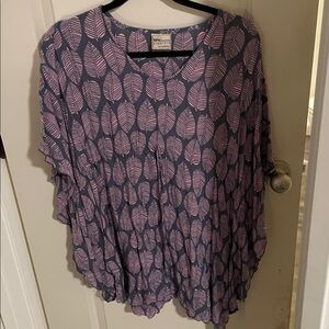 Leaf Patterned Blouse